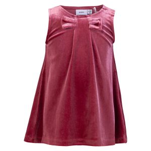 Guppy - Pige kjole med velour - Rød - Størrelse 56