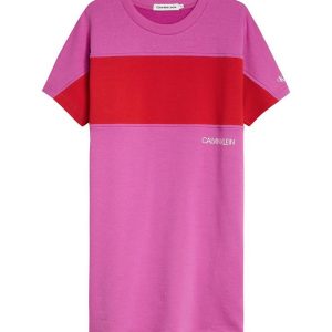Calvin Klein Kjole - Colour Block - Lucky Pink/Red - 10 år (140) - Calvin Klein Kjole
