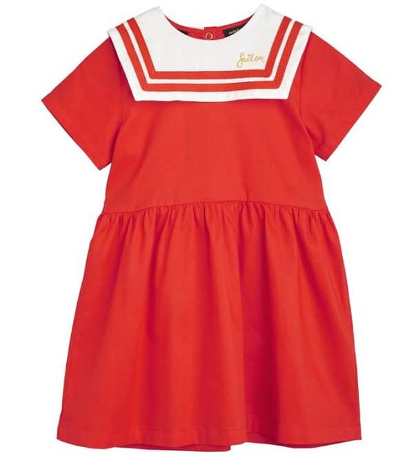 Mini Rodini Kjole - Sailor - Red - 2-3 år (92-98) - Mini Rodini Kjole