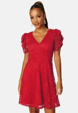 BUBBLEROOM Mirjam Lace Dress Red 34