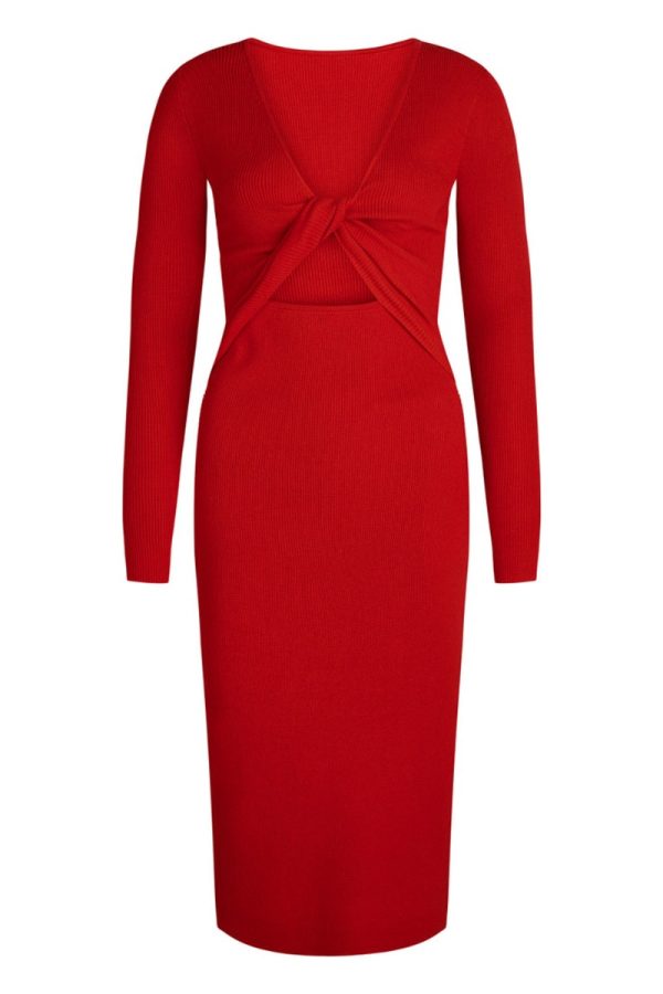 BZR - Kjole - Lela Jenner Dress - Fiery red