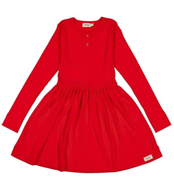 MarMar Kjole - Rib - Modal - Red Currant - 2 år (92) - MarMar Kjole