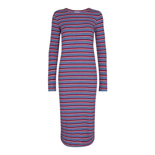 Liberté - Natalia Dress LS, 21162 - Blue Red Lurex Stripe