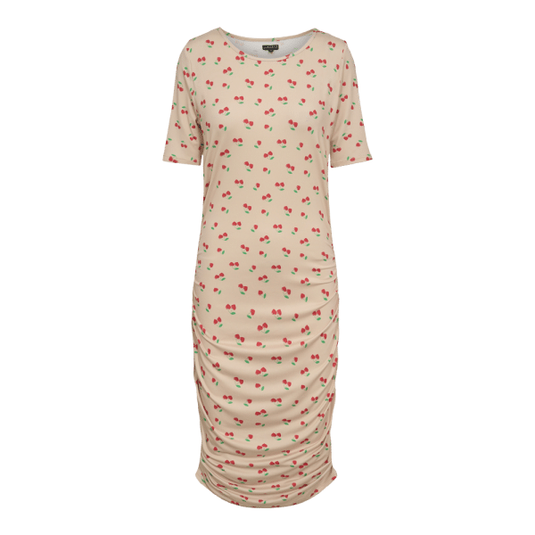 Liberté - Alma Long Dress SS, 9531 - Sand Heart Cherry - M/L