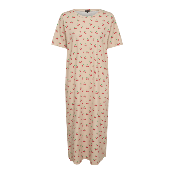 Liberté - Alma T-shirt Dress SS, 9562 - Sand Heart Cherry - L/XL