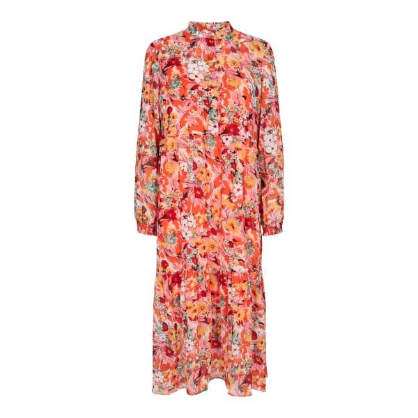 Liberté - Maggie LS Dress, 9929 - Orange Pink Flower - XL