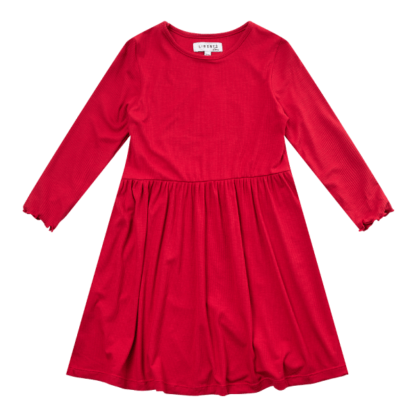 Liberté - Natalia KIDS Dress LS, 21069 - Red - 110/116