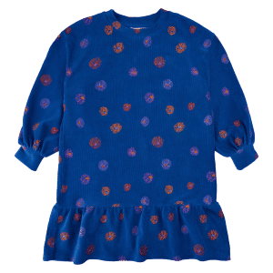 Soft Gallery - Imanuella Velvet LS Dress, SG2257 - True Blue - 104