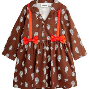 Mini Rodini Kjole - Paisley Aop - Brown