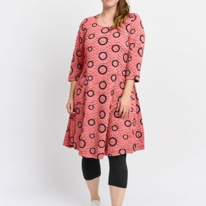 Pont Neuf - Kjole - Pnkitty - Coral Red - 2xl/52