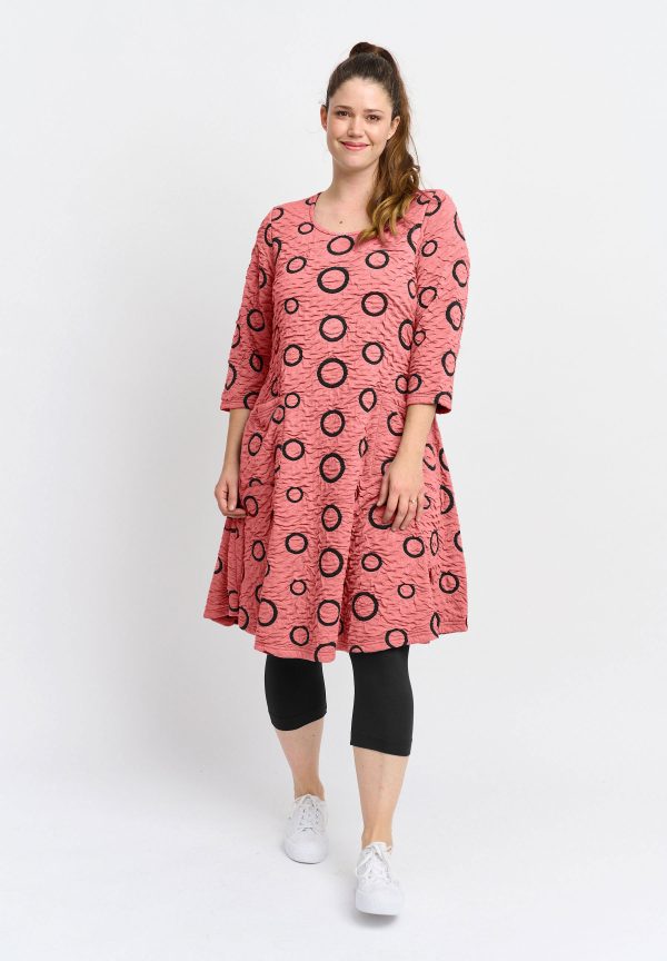 Pont Neuf - Kjole - Pnkitty - Coral Red - 2xl/52