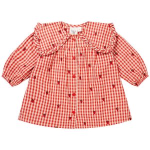 Flöss Kjole - Molly - Berry Gingham