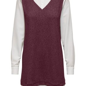 JDY - Kjole - JDY Tonsy L/S Shirt Dress Jrs - Winetasting