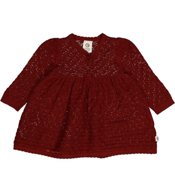 Müsli Kjole - Knit Scallop - Russet m. Hulmønster