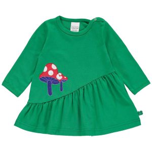 Freds World Kjole - Mushroom - Earth Green m. Rød