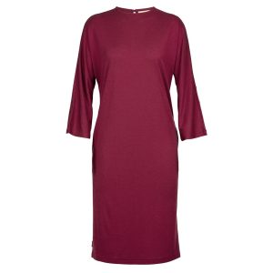 Icebreaker Womens Oasis L/S Dress (Rød (CHERRY) Small)