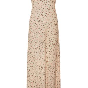 Noella Kjole - Sicily - Cream/Red Mini Flower