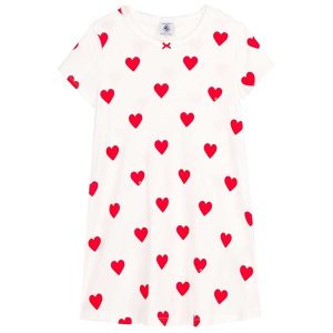 Petit Bateau Kjole White/Red - Str. 2 år/86