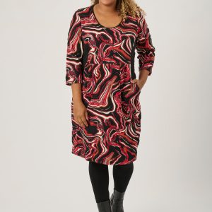 Pont Neuf - Kjole - Pnbianco - Warm Red - Xs/36-38