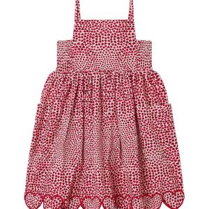 Stella McCartney Kids Kjole - Hvid/Rød m. Hjerter