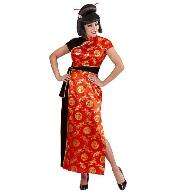 Orientalsk Kjole Kostume Rød/Sort