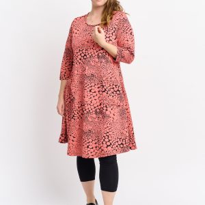 Pont Neuf - Kjole - Pnkitty - Coral Red - 2xl/52