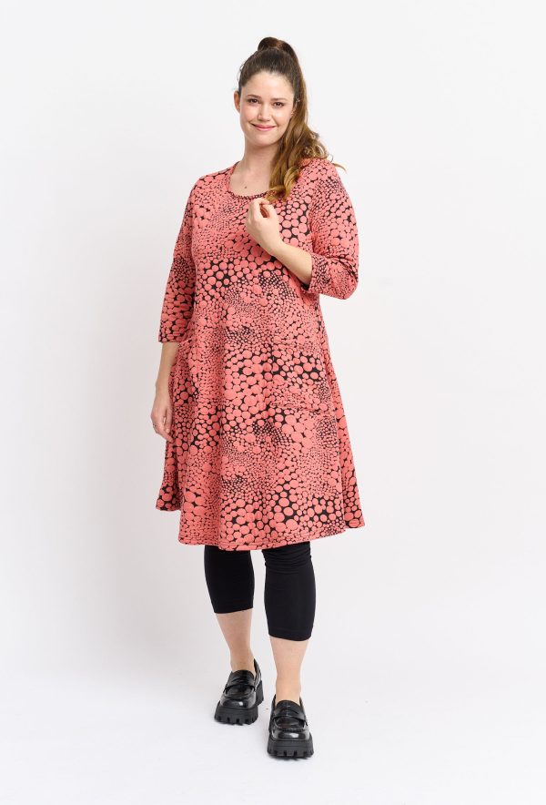 Pont Neuf - Kjole - Pnkitty - Coral Red - 2xl/52