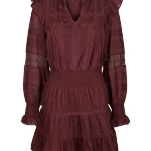 Neo Noir - Kjole - Aran S voile Dress - Burgundy