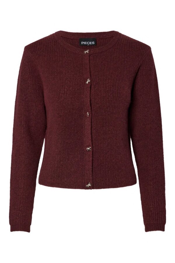 Pieces - Cardigan - Silly Ls O-Neck Knit Cardigan - Port Royale (Levering midt august)