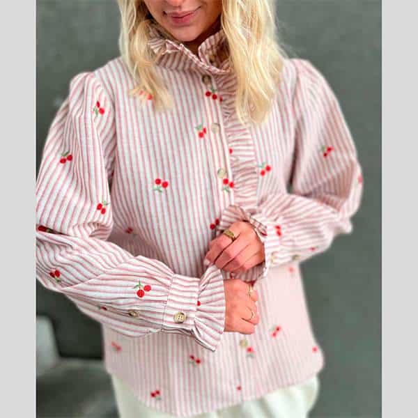 Stories From The Atelier By Copenhagen Shoes Winter garden skjorte - White/red