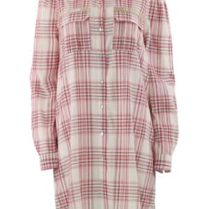 Continue - Kjole - Mili Check Patch - Red Check