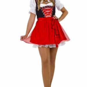 Dirndl Kort Rød