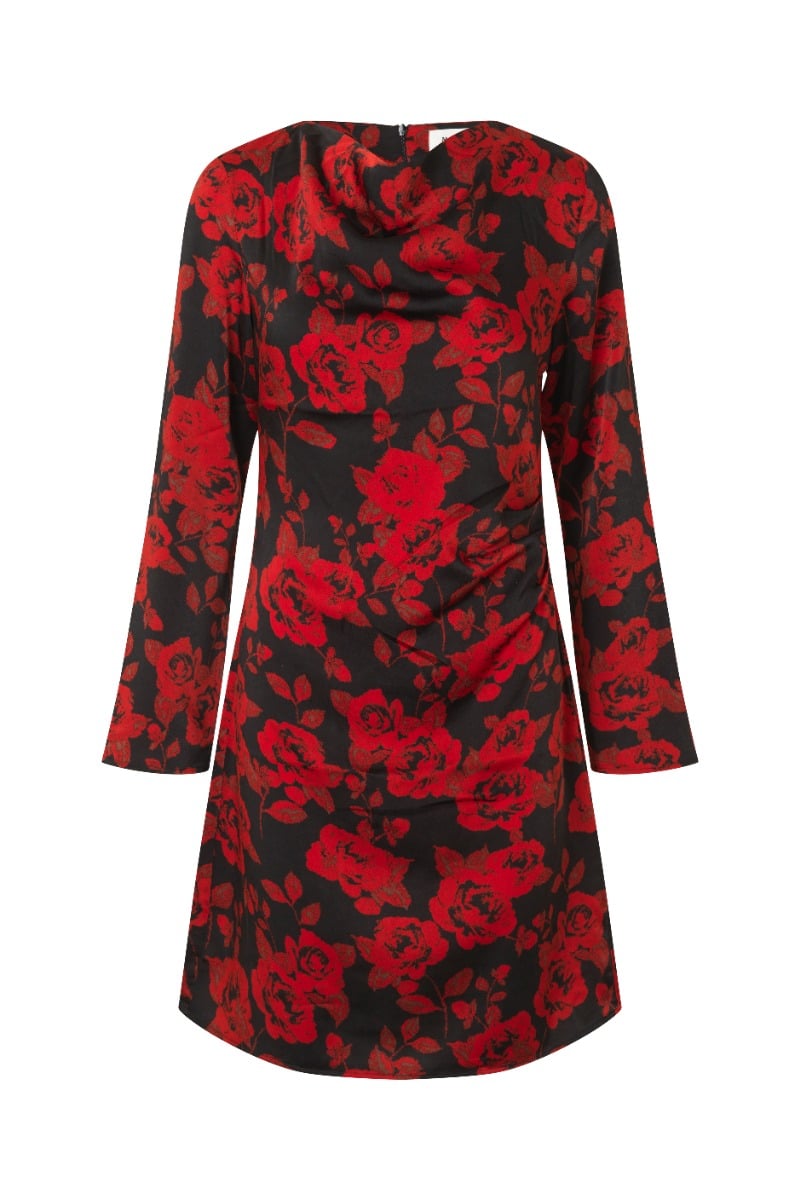 Modström - Kjole - Ruthiemd Print Dress - Racing Rose