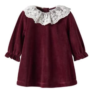 NAME IT Velour Kjole Roxy Burgundy