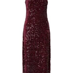 Pieces - Kjole - Kam SL Ankle Slip Dress - Tawney Port Sequins