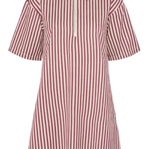 Pieces - Kjole - PC Asna 2/4 Short Zip Dress Wvn D2D - Cloud Dancer