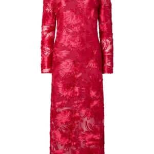 Y.A.S - Kjole - Floree LS Long Dress - D2D Persian Red