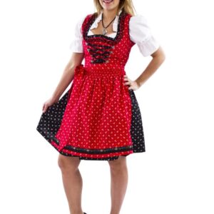 Dirndl Blomster Rød