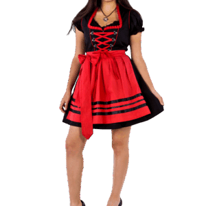 Dirndl Brigitta Rød