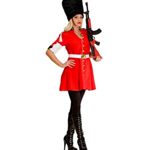 Engelsk Livgarde Dame Kostume Rød