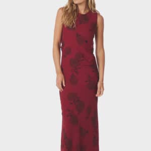 Kelsa Rose kjole - mørkerød