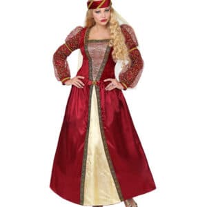Middelalder Prinsesse Kostume Rød