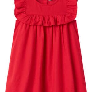 NAME IT Hør Kjole Falinnen Chinese Red