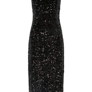 Pieces - Kjole - Kam SL Ankle Slip Dress - Black sequins