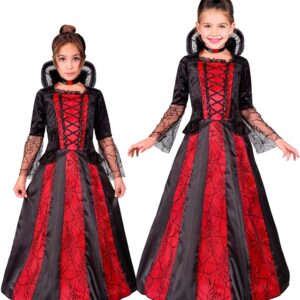 Vampyrprinsesse Børnekostume Rød/Sort