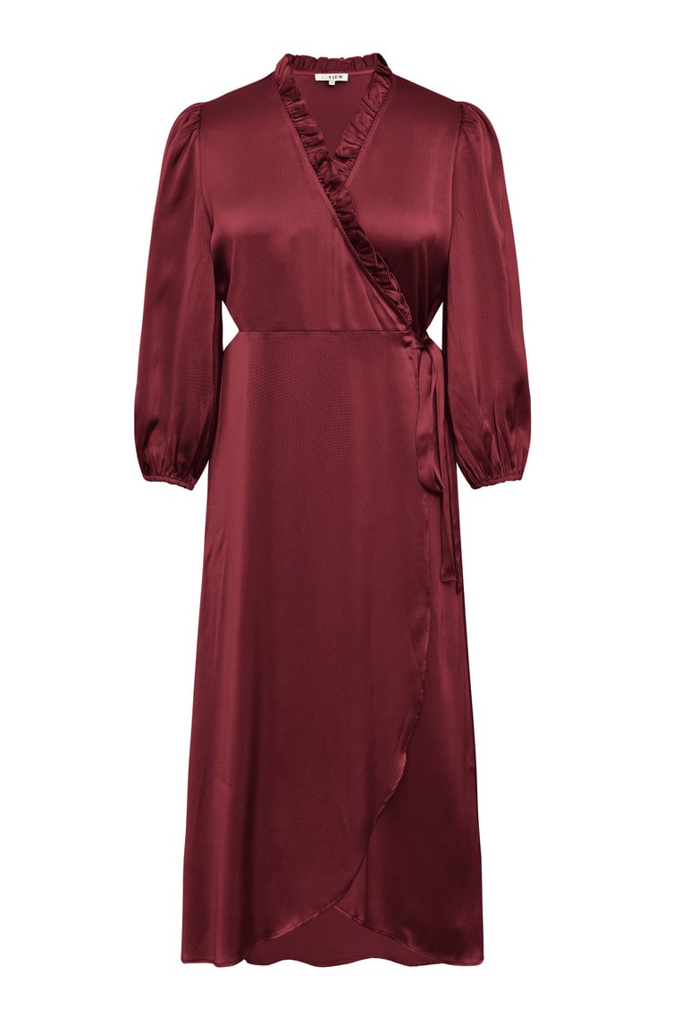 A-View - Kjole - Peony 3/4 Sleeve Dress - Bordeaux