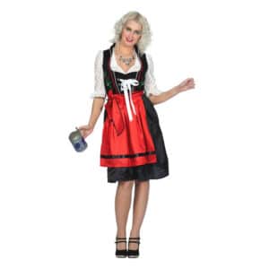 Dirndl Rød/Sort
