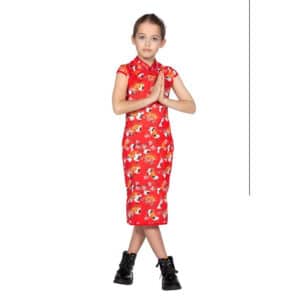 Kinesisk Børnekjole Rød