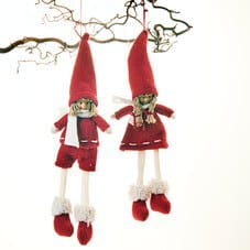 Nisse med strikkede ben - Nissepige