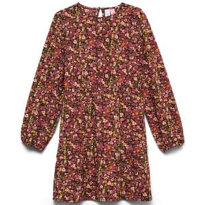 VERO MODA Kjole Hollo Chocolate Brown Rose Flower